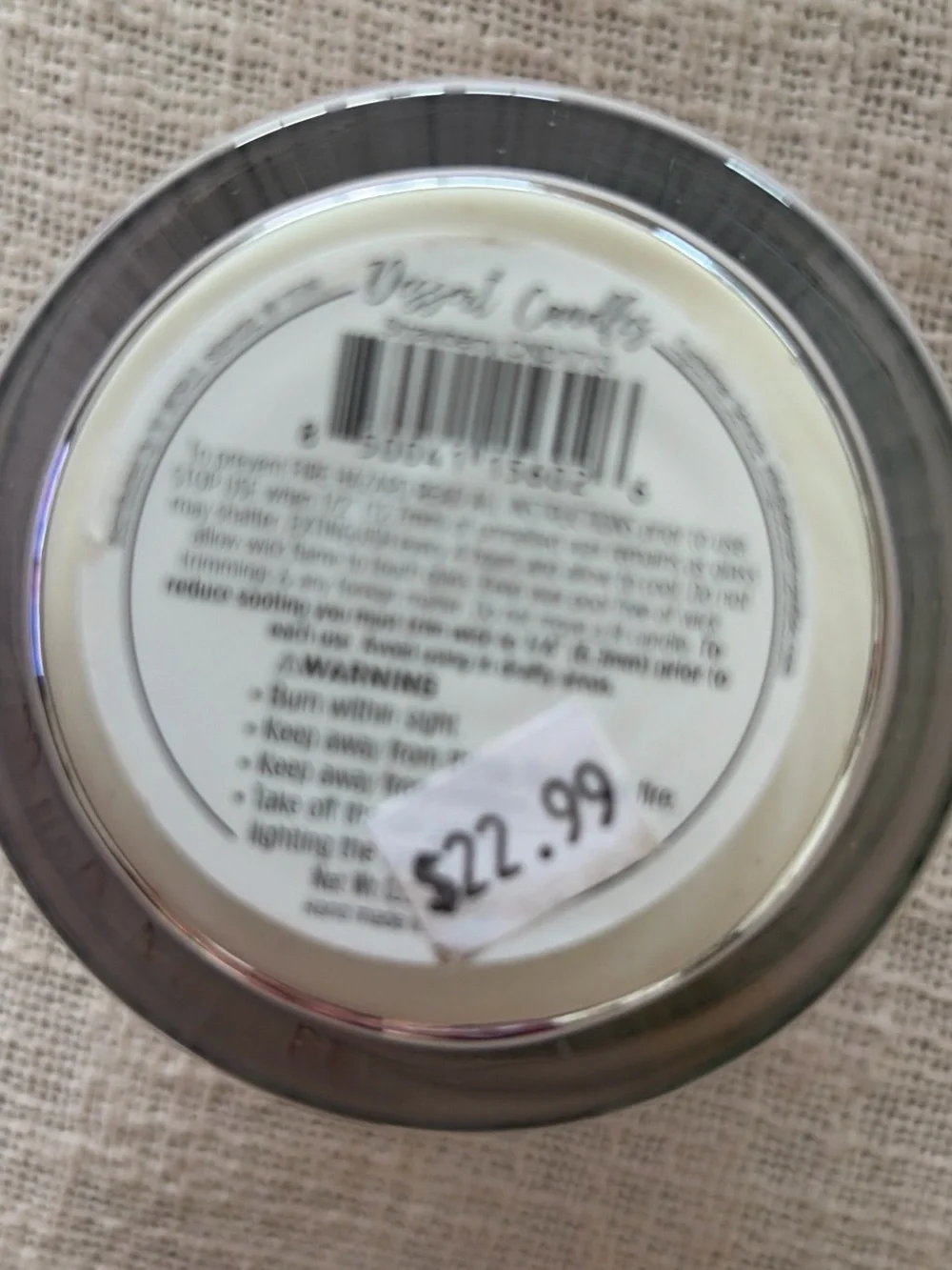Strawberry Scented Pink Soy Wax Candle